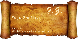 Fajt Zamfira névjegykártya